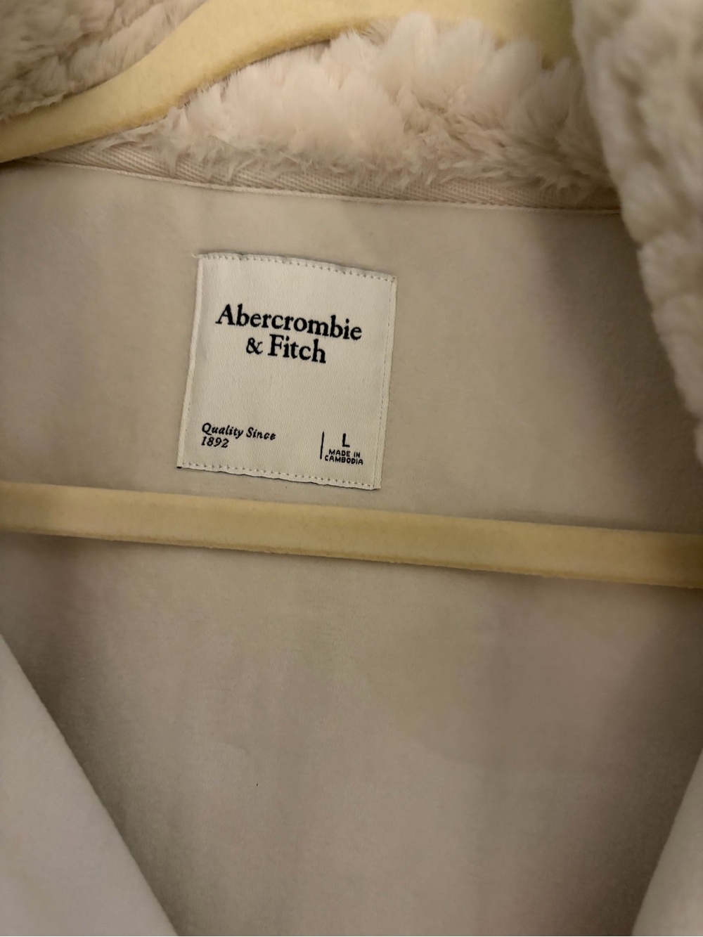 Abercrombie & Fitch Cream Teddy Zip Jacket - Picture 5 of 6